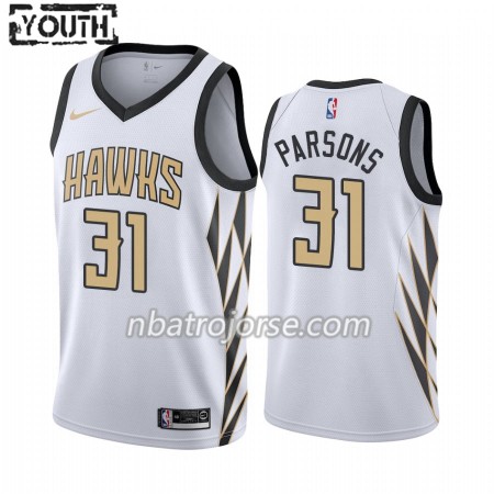 Barn Atlanta Hawks Tröja Chandler Parsons 31 2019-20 Nike Vit City Edition Swingman